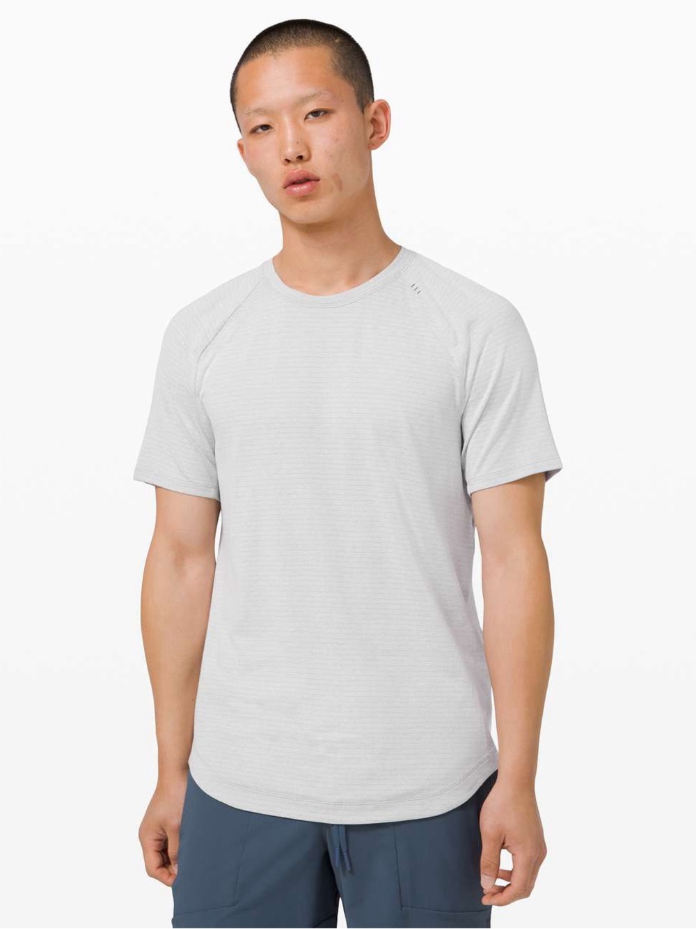 Lululemon Drysense Short Sleeve Tee Heathered Sea Salt Gray Athletic T-Shirt XXL